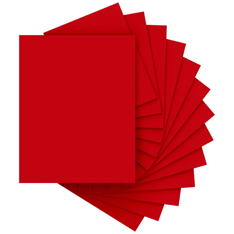 Aidunmis 40 Sheets Red Cardstock Paper 8.5 x 11, Red Card Stock Paper, Cardstock Printer Paper 8.5 x 11, 200 GSM Red Construction Paper, Heavy Card Stock for DIY Cards, Invitations, Greeting Cards - Image 1